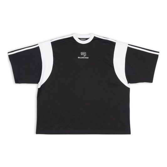 Balenciaga Sporty B T-Shirt Boxy Fit 'Black White' 699182TMVC41070