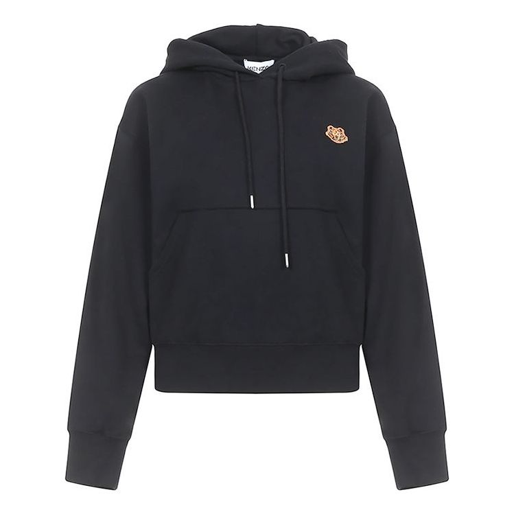 (WMNS) KENZO Pattern Hoodie Sports Black FA62SW7774MD-99