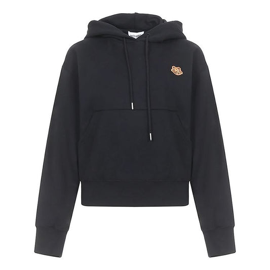 (WMNS) KENZO Pattern Hoodie Sports Black FA62SW7774MD-99