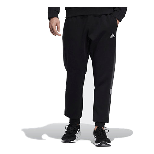 Men's adidas Side Stripe Contrasting Colors Bundle Feet Sports Pants/Trousers/Joggers Black HG6760