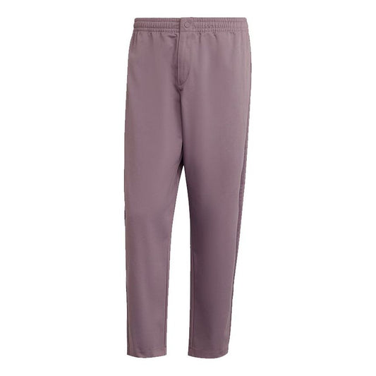 Men's adidas originals C Twill Pant Side Stripe Loose Sports Pants/Trousers/Joggers Light Purple HC8607