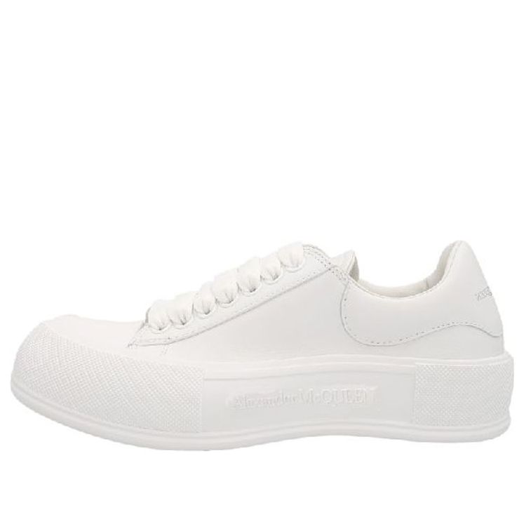 (WMNS) Alexander McQueen Deck Skate Plimsoll Shoes 'White' 697121WIAB69065