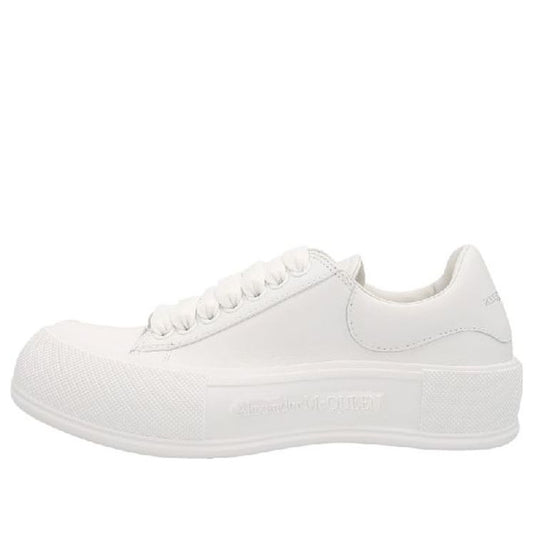 (WMNS) Alexander McQueen Deck Skate Plimsoll Shoes 'White' 697121WIAB69065