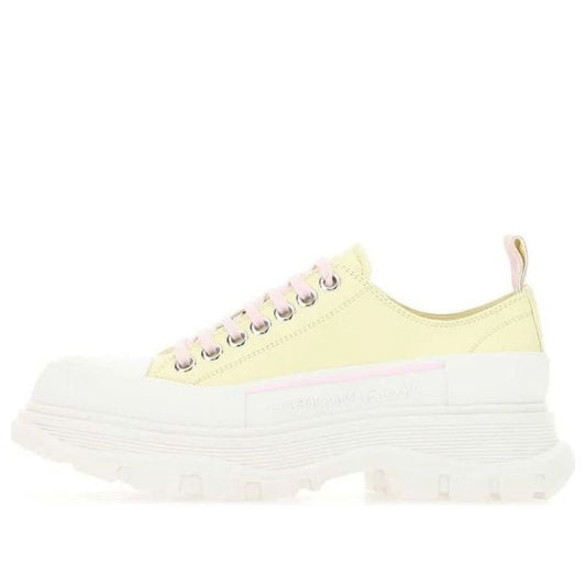 (WMNS) Alexander McQueen Tread Slick Sneakers 'Yellow White' 702042WHZ627157