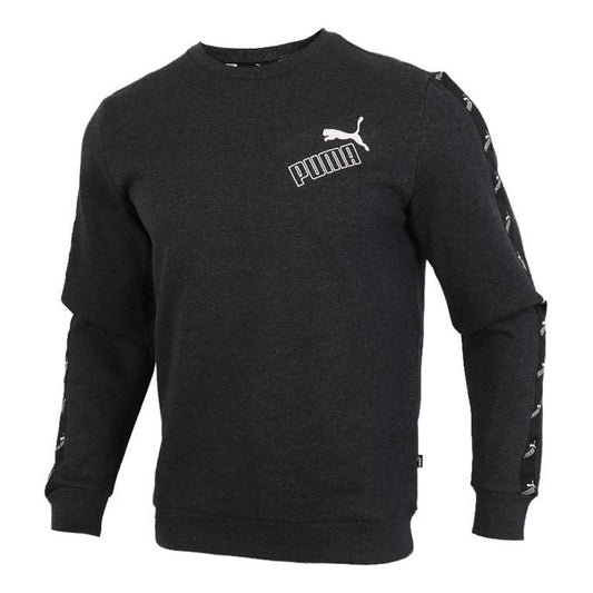 PUMA Amplified Crew Sweatshirt 'Black White' 586916-07