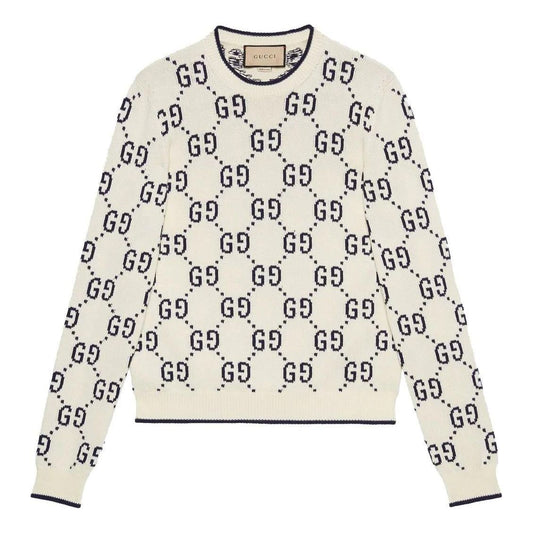 Gucci GG Cotton Knit Sweater 'Ivory Cotton' 694767-XKCDF-9145