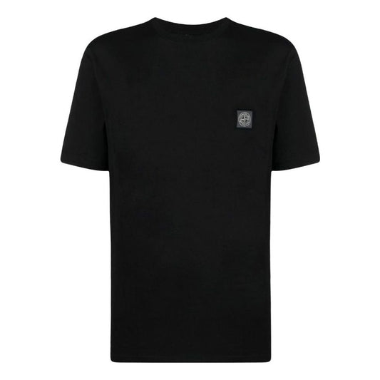 STONE ISLAND Pisato Effect Logo Patch T-shirt 'Black' 101523757-A0029