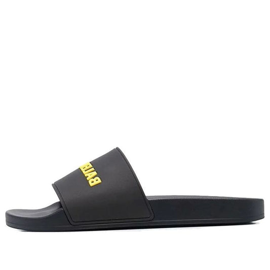 Balenciaga Pool Slides 'Black Yellow' 565826W1S801070