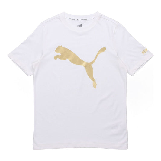 PUMA Logo Foil Tee 'White' 533191-02