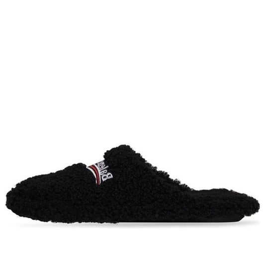 Balenciaga Furry Slides 'Black' 694799W2DO11096