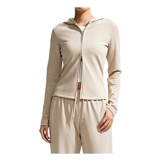 (WMNS) Nike Sportswear Chill Knit Jacket 'Khaki' IM8380-236 - Nike Professional Edition
