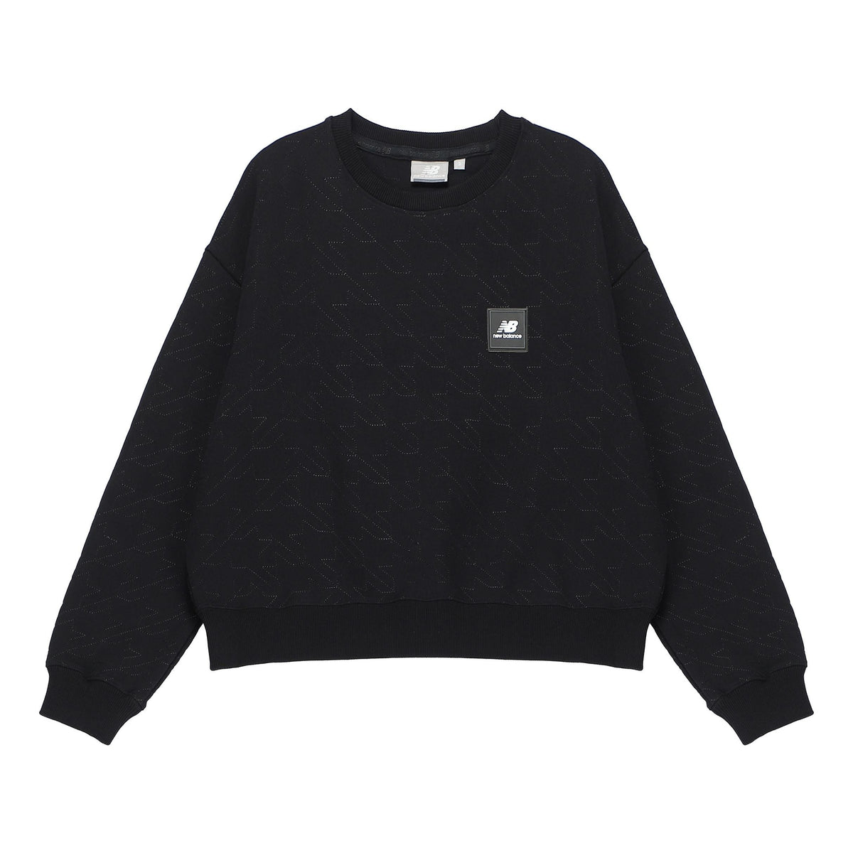 (WMNS) New Balance Logo Sweatshirt Asia Sizing 'Black' 5CC37142-BK