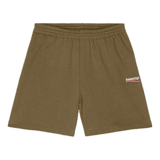Balenciaga Political Campaign Sweat Shorts 'Khaki' 676137TKVI92463
