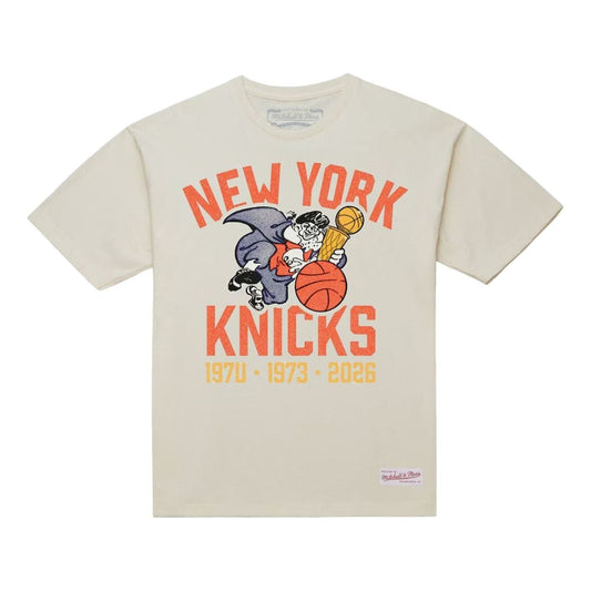 Mitchell & Ness New York Knicks Three-Time NBA Finals Champions Knickerbocker T-Shirt 'Cream' 204510615
