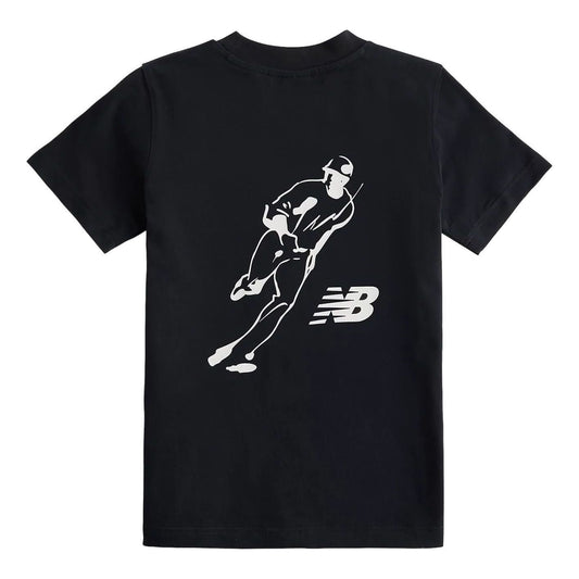 (GS) New Balance x Shohei Logo T-Shirt Asia Sizing 'Caviar' YT62N1TWBK
